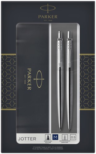 Balpen en vulpotlood Parker Jotter Steel CT