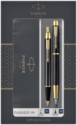 Balpen en vulpen Parker IM Black GT