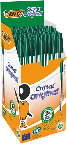 Balpen Bic Cristal groen medium