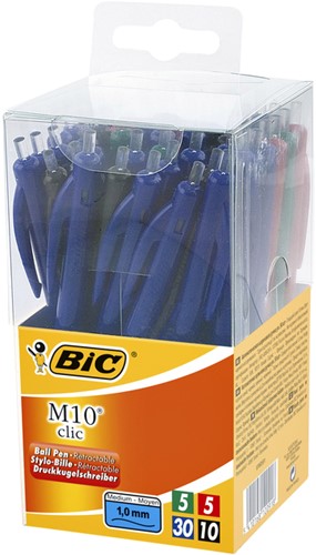 Balpen Bic M10 Tubo 50 assorti medium