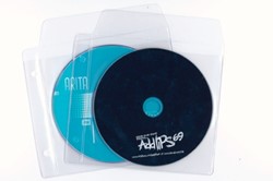 CD etui met klep 2-gaats gestanst 150x158mm, pak á 100 stuks