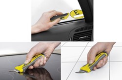 Glasschraper met softgrip incl. 5 mesjes