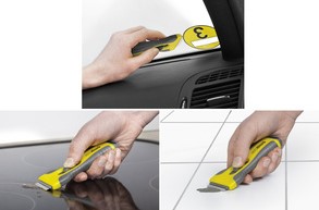 Glasschraper met softgrip incl. 5 mesjes