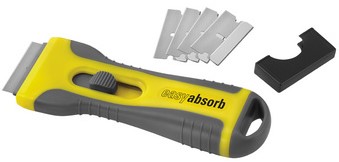 Glasschraper met softgrip incl. 5 mesjes-2