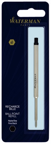 Balpenvulling Waterman zwart fijn op blister