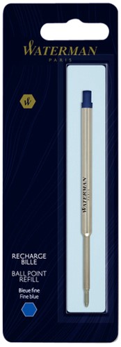 Balpenvulling Waterman blauw fijn op blister