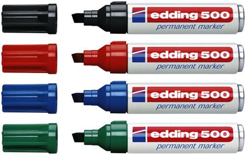 Viltstift edding 500 schuin blauw 2-7mm-2
