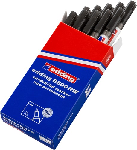Cd marker edding 8500 rond zwart 1.0mm-3