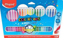 Viltstift Maped Color'peps in karton ophangdoos 24stuks ass,