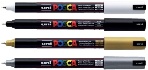 Paintmarker Uni POSCA PC1MR extra fijn zilver-2