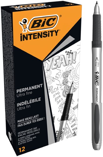 Permanent marker Bic Intensisty ultra fijn zwart