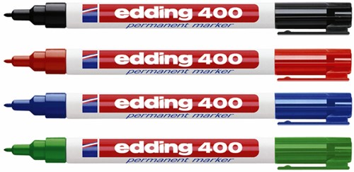 Viltstift edding 400 rond blauw 1mm-2