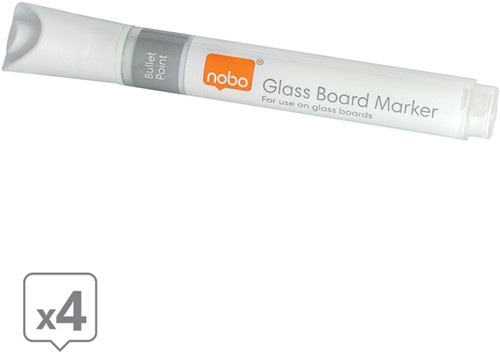 Viltstift Nobo glasbord wit-3