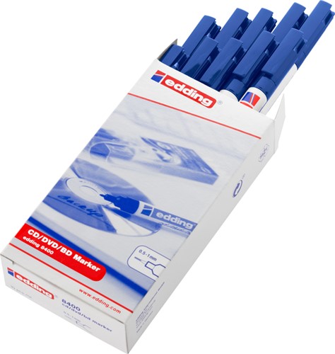 Cd marker edding 8400 rond blauw 0.5-1.0mm-3