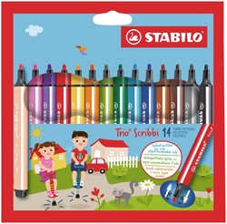 Viltstift STABILO Scribbi 368 etui à 14 kleuren