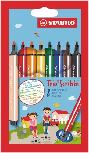 Viltstift STABILO Scribbi 368 etui à 8 kleuren