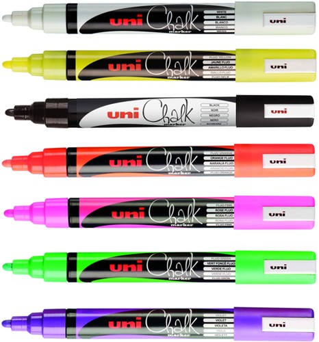 Krijtstift Uni-ball rond wit-2