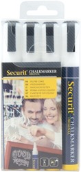 Krijtstift Securit SMA-510 schuin wit 2-6mm blister à 4st