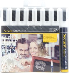 Krijtstift Securit SMA-510 schuin wit 2-6mm blister à 8st
