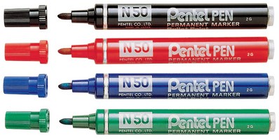 Viltstift Pentel N50 rond 1.5-3mm groen-3