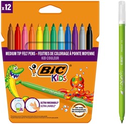 Viltstift Bic 217 kid couleur 750 assorti medium etui à 12st