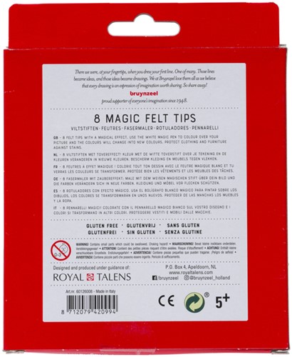 Viltstift Bruynzeel Kids Magic set à 8 kleuren-3