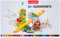 Viltstift Bruynzeel Expression super points blik à 25 stuks assorti