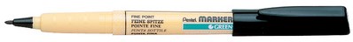 Textielmarker Pentel NM10 rond 1mm zwart-2