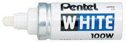 Viltstift Pentel 100W lakmarker rond wit 4mm-3