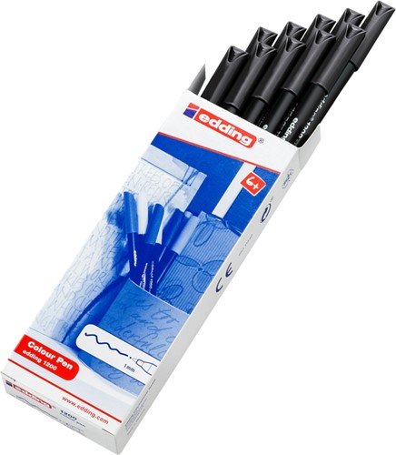 Fineliner edding 1200 zwart 0.5-1mm-3