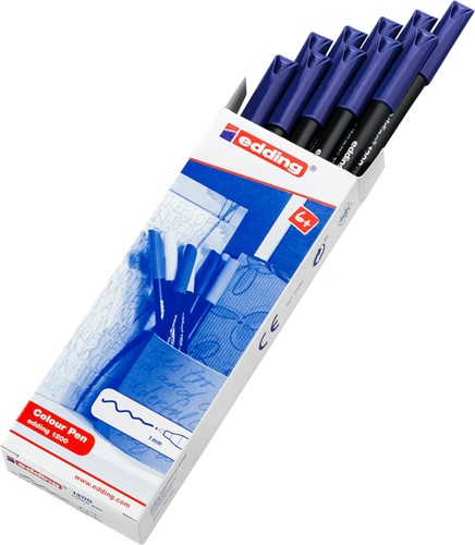 Fineliner edding 1200 blauw 0.5-1mm-3