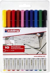 Fineliner Edding 89/10 assorti blister à 10 stuks