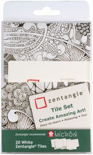 Sakura Zentangle tiles 20 delig wit
