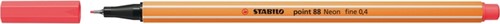 Fineliner STABILO point 88/040 fijn neon rood