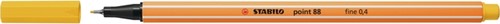 Fineliner STABILO point 88/44 fijn geel