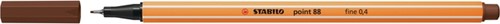 Fineliner STABILO point 88/45 fijn bruin