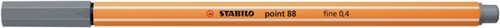 Fineliner STABILO point 88/96 donker grijs