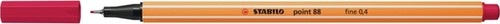Fineliner STABILO point 88/50 donker rood