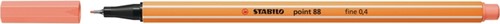Fineliner STABILO point 88/26 fijn abrikoos