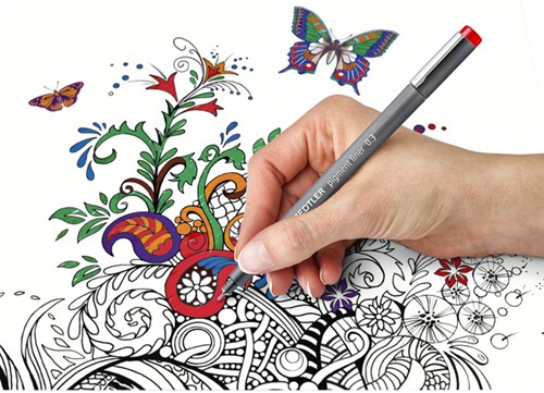 Fineliner Staedtler Pigment 308 zwart 0.4mm-2