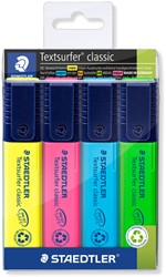 Markeerstift Staedtler 364 Textsurfer  assorti 4stuks