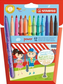 Viltstift STABILO Power 280 etui à 12 kleuren-2