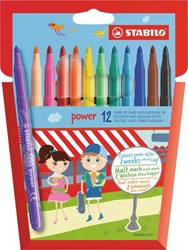 Viltstift STABILO Power 280 etui à 12 kleuren