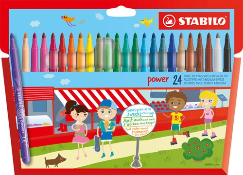 Viltstift STABILO Power 280 etui à 24 kleuren