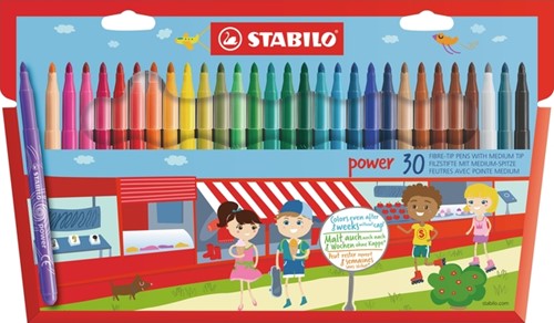Viltstift STABILO Power 280 etui à 30 kleuren