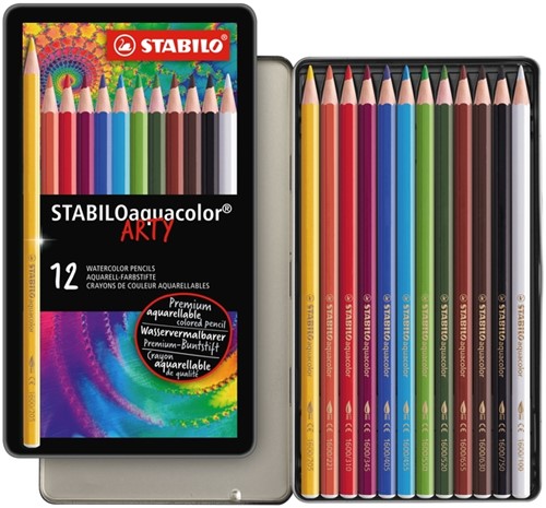 Kleurpotloden STABILO aquacolor 1612 blik à 12 kleuren-2
