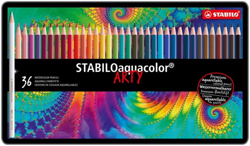 Kleurpotloden STABILO aquacolor 1636 blik à 36 kleuren