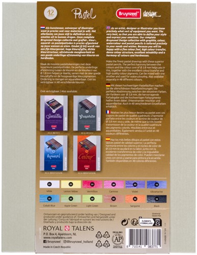Kleurpotloden Bruynzeel 8840 Design pastel 12stuks assort-3