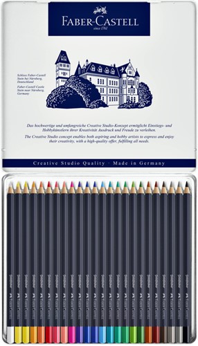 Kleurpotloden Faber-Castell Goldfaber assorti blik à 24 stuks-3