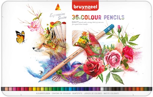 Kleurpotloden Bruynzeel Expression colour blik à 36 stuks assorti